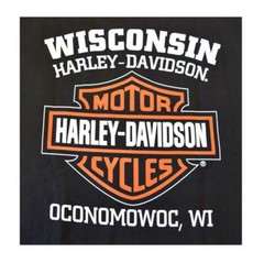 Harley-Davidson Men’s Distressed Elongated Bar & Shield Black T-Shirt 30296553