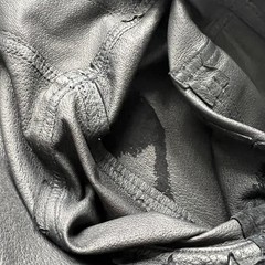 Saxony Collection leather shirt jacket mens Large black suede pocket flaps