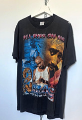 2Pac All Eyes On Me Double-Sided Graphic Men’s Black XL Crewneck T-Shirt