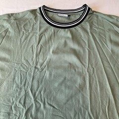Asos Design Long Sleeve T Shirt Mens Size 2XL Green Stretch Crew Neck