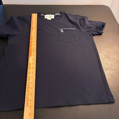 Original Penguin Mens Jersey Earl Tape Tipped Tee Navy Blue Small Classic Preppy