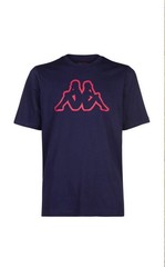 Navy Blue and Red Kappa T-Shirt XL