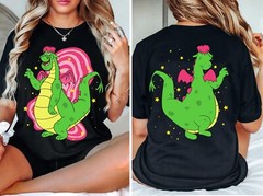 2-sided Retro Pete’s Dragon Tee, Elliott The Dragon Unisex Adult Kid Tee 800966