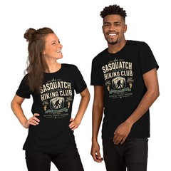 Sasquatch Hiking Club Shirt Bigfoot Cryptid Trail Pacific Northwest Tee XS-5XL