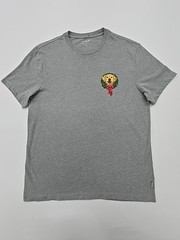 J.Crew Mens T-Shirt Grey Dog Graphic Size M Regular Fit Cotton