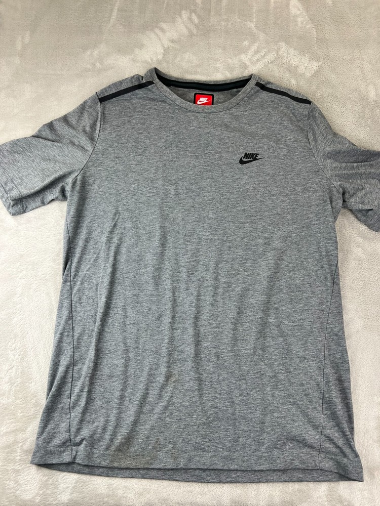 Nike MEN’S Bonded Tee Carbon Heather Size Medium Stretch Gym Running 886191-091