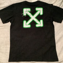 Off-White Men’s L Black Crew Neck Short Sleeve Graphic Logo T-Shirt