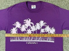 Vintage Hawaii T Shirt XL Purple Made USA Palm Tree Tee Select-T Tee Jays