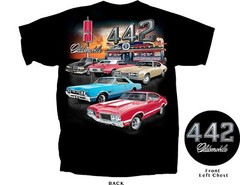 Joe Blow T’s Oldsmobile Olds Cutlass 442 Diner Men’s T-Shirt 1966 1968 1970 1972