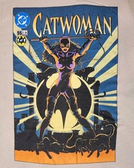 DC Comics Batman CATWOMAN T-Shirt Mens Large L Beige Official Free Shipping