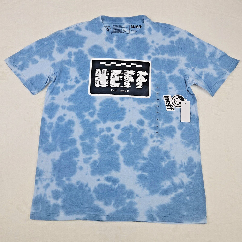 Neff Speedy Blue Clouds Tie Dye Short Sleeve T-Shirt Men’s Size S, M, L, XL