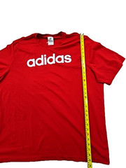 Adidas Mens T-Shirt Red Logo 2XL Short Sleeve Crew Neck Cotton Tee