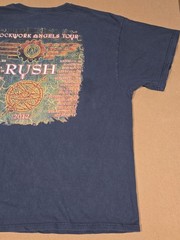 Rush Clockwork Angels Tour T-Shirt Faded 2012 Rock Band Double Sided Streetwear