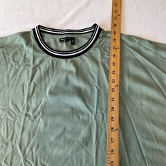 Asos Design Long Sleeve T Shirt Mens Size 2XL Green Stretch Crew Neck