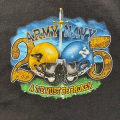 Y2K Army Navy Football Classic T Shirt Mens Large Black 2005 Vintage College Tee