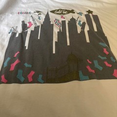 90s NYC Skyline Vintage Single Stitch Graphic Tee Gold Toe Advertisement Hanes