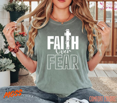 Unisex Faith Over Fear Christian T-Shirt, Men T shirt,Women T shirt Gift Religio