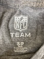 NFL Team Apparel Shirt Mens S Gray Short Sleeve Shield Logo Football Graphic Tee