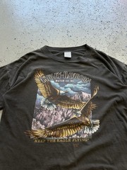 Vintage 1990 3D Emblem Harley-Davidson Keep The Eagle Flying Graphic T-Shirt