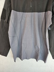 TacVasen Mens Tactical 2XL Shirt Black-Gray Cotton Body Nylon Sleeve Outdoors