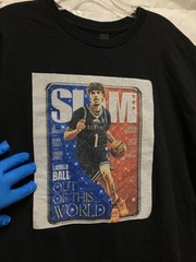 SLAM MAGAZINE COVER LAMELO BALL Unisex T Shirt.; XL; Black; PreOwnd, V Good