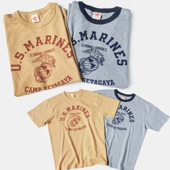NON STOCK Retro Cotton Men T-Shirt USMA MARINE T Heavyweight Basic Tee T-Shirts