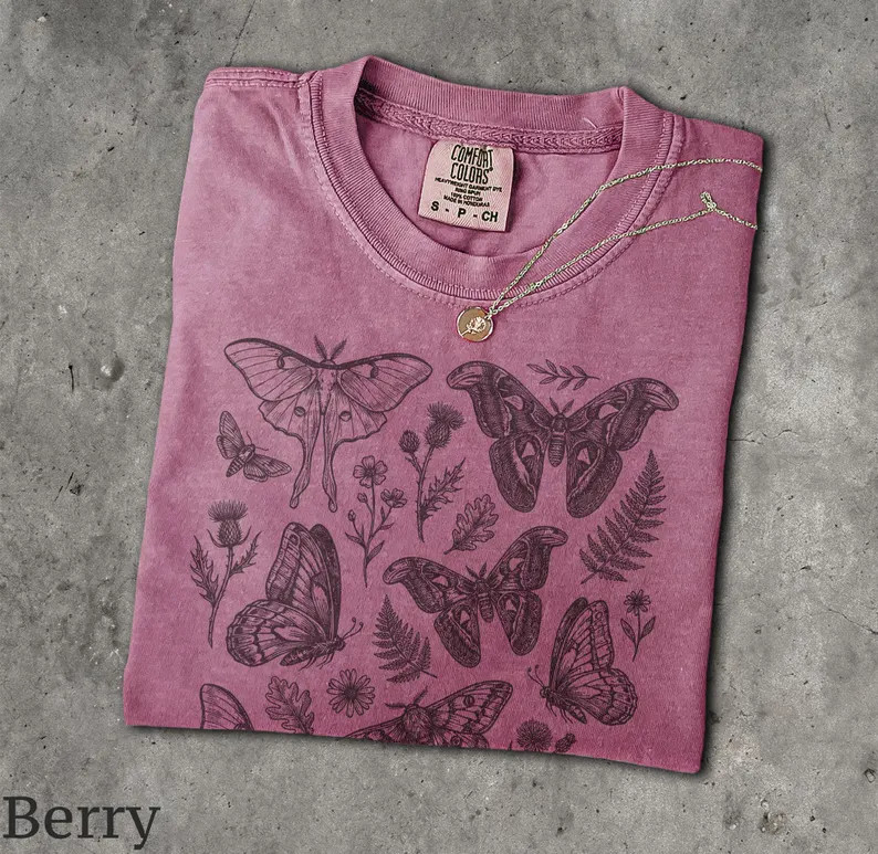 Moth Insect Tattoo Art Design Comfort Tee Unisex Adult Gift
