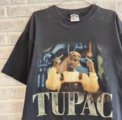 vintage Tupac All Eyes on Me Rap Tour Faded Middle Finger Tee T-Shirt XL