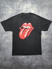 Tongue And Lips Rolling Stones T-Shirt Black Size L