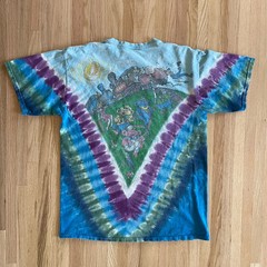 Grateful Dead Band River Junction Casey Jones Liquid Blue Tie Dye T-Shirt XL