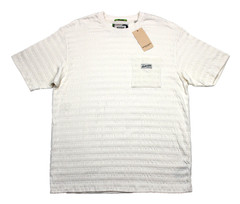 Scotch & Soda Textured Pocket T-Shirt Mens XL White Crew Neck Cotton Stretch
