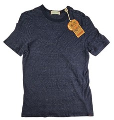 Faherty Vintage Chambray Tee T-Shirt Navy Cove Stripe Small Modal NWT $78 Retail