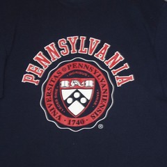 Vintage MV Sport Pennsylvania UPenn T Shirt Mens XL Navy Blue Graphic Tee