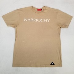 Narriochy Beige NARROCHY Logo Graphic T-Shirt Men’s Size Large Classic Casual