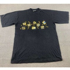 Vintage US Bull T Shirt Large Black Cotton Short Sleeve Graphic Brazil Made