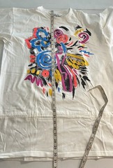 VTG Aerodynamics Dance Single Stitch Art Tee Drawstring Shirt White One Size