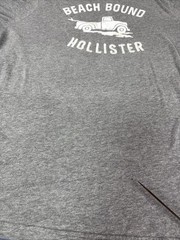 Hollister Beach Bound Men’s T-shirt Size XL Gray Embroidered Logo