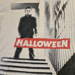 Michael Myers 1978 Halloween T-shirt Spooky Stairs Size L Mask Villain Pre-owned