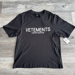 NWT Vetements Limited Edition Men’s BLACK T-Shirt Size M By Drill Clothing