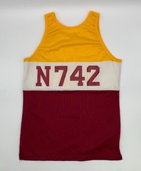 Vintage 80s 90s Champion Mens Large Color Block Mesh Tank Top Track Jersey Shirt