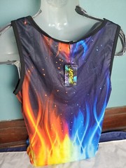 Lidipas Novelty Shirt Graphic Tank Top 3D Printed Men’s Size Large L Colorful