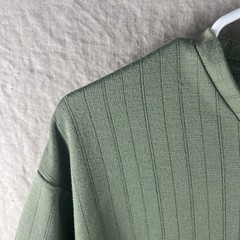 Pierre Cardin Men’s Green Short Sleeve V-Neck Casual Comfort Shirt Size Large