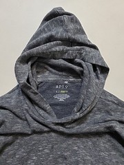 APT.9 Hooded Shirt Mens L Cotton/Poly Blend Performance Premier Flex Gray Heathr