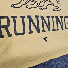 Diadora Running Cropped T-shirt Adult X-large Gold Yellow Griffing Logo