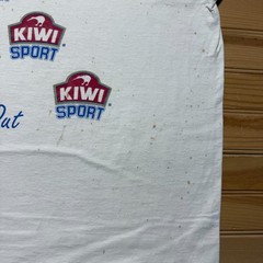 Vintage 90s Kiwi Sport Shoe Care Polish Graphic Advertising Promo T-Shirt USA XL