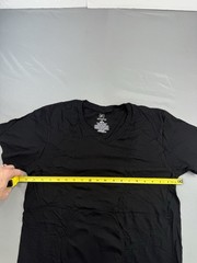 George Comfort Cotton T Shirt Short Sleeve Men’s Medium 38-40 Black V-NECK NEWW
