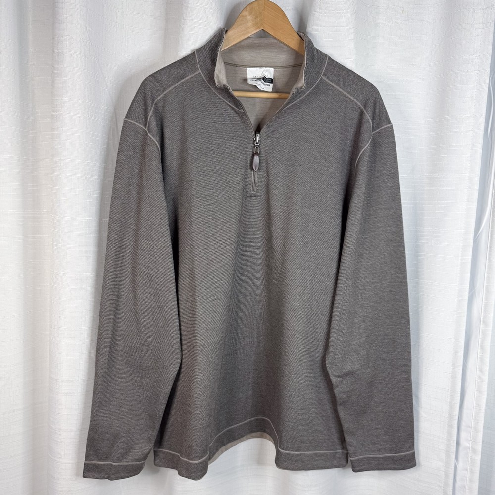 JOHNSTON & MURPHY XC4 Reversible 1/4 Zip Extreme Comfort Brown Tan Men’s XXL