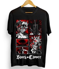 Black Clover Asta Yuno Anime Manga Tshirt Anime Manga Black Shirt All Size