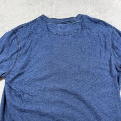 Faherty Brand Shirt Mens M Indigo Blue Long Sleeve Henley Tee Casual Preppy
