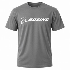Boeing Logo Men’s Charcoal Graphic T Shirt Freeships